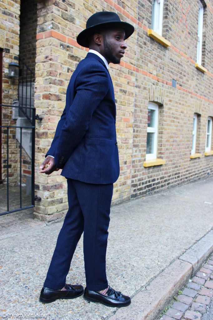 Suit with clearance tassel loafers