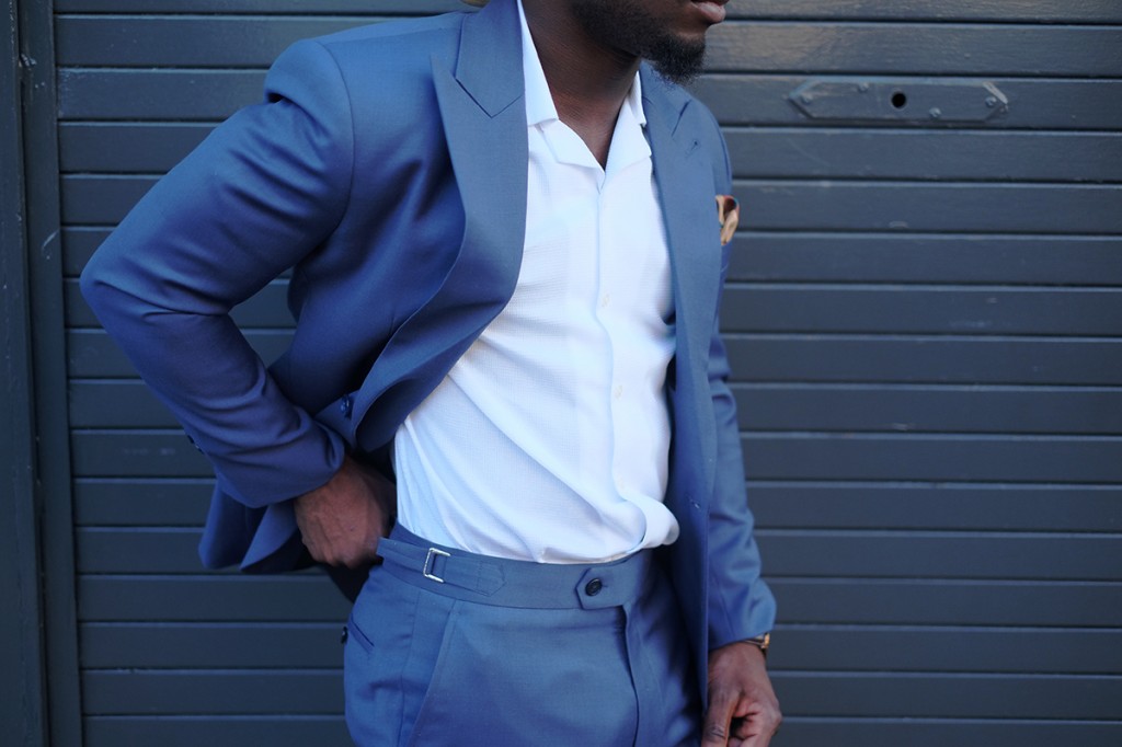 gentle blue: relaxing your two piece suit