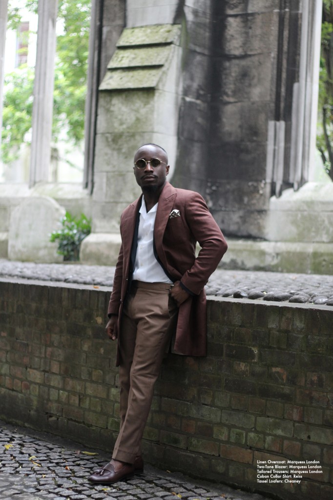 linen overcoat