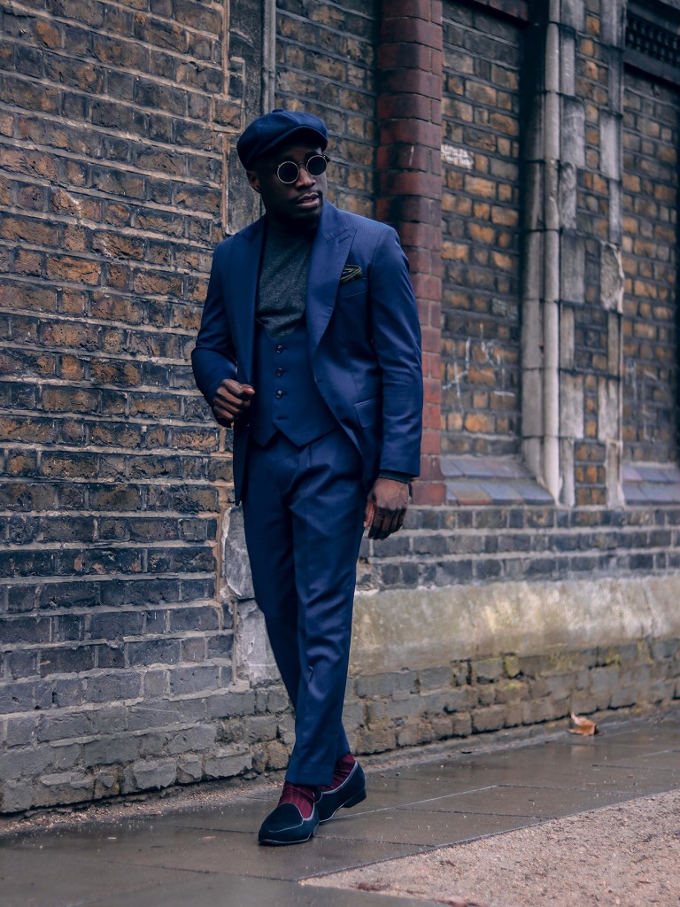 Lazy Blues Alternative Look to a Three Piece Suit. Yinka Jermaine